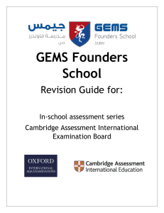 IGCSE Year 11 Revision Guide 2021 Gems Founders