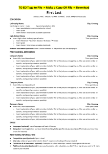 GS CV Template