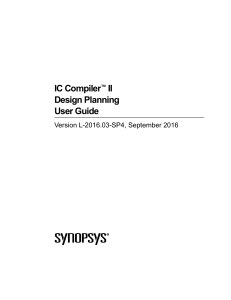 IC Compiler II Design Planning User Guide