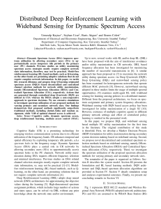 Distributed Deep Reinforcement Learning with Wideband Sensing for Dynamic Spectrum Access