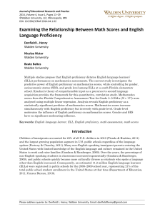 Examining Relationship in Math Scores