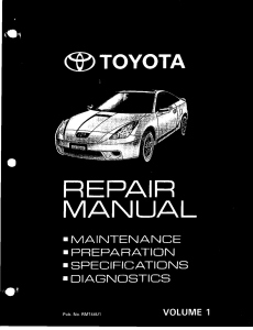 2000-2005 toyota celica repair manual volume1