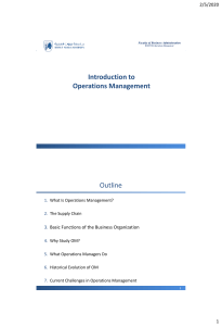 Chap 1-Introduction to Operations Management