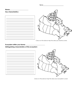Identifying Canadian Biomes Worksheet