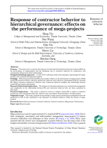 Hierarchical Governance & Mega-Project Performance