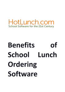 Benefits of School Lunch Ordering Software - Hot Lunch