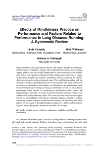 [1932927X - Journal of Clinical Sport Psychology] Effects of Mindfulness Practice on Performance and Factors Related to Performance in Long-Distance Running  A Systematic Review