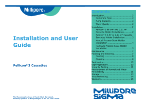 Pellicon® 3 Cassettes: Installation & User Guide