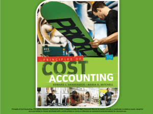 Cost Accounting Vanderbeck