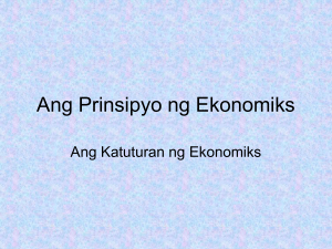 Prinsipyo ng Ekonomiks