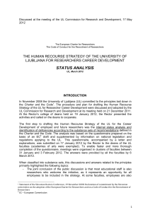 UL Researcher Career Development Status Analysis