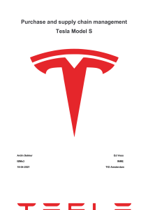 Supply Chain Report on Tesla