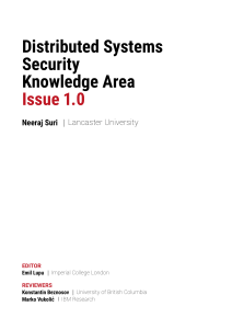 Distributed Systems Security issue 1.0