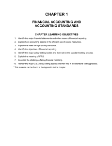 Ch1 FInancial Accounting and Accounting Standards (IFRS)