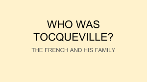  1 WHO WAS TOCQUEVILLE