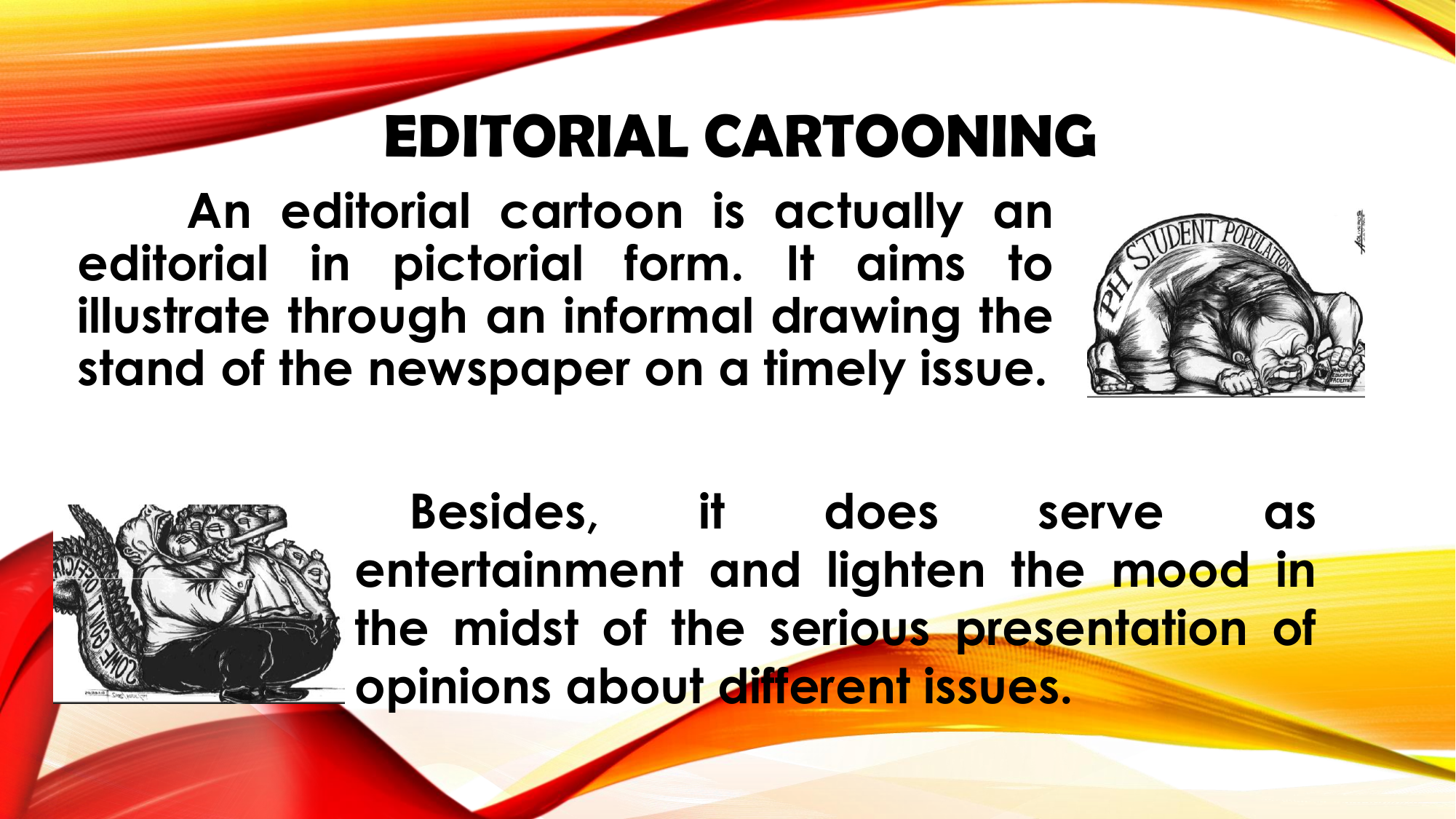 newspaper editorial drawing