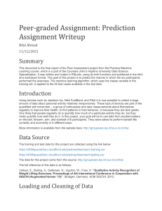 Prediction Assignment Writeup