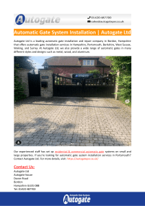 Automatic Gate System Installation