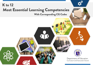 Kindergarten Curriculum Guide: Essential Learning Competencies