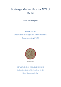 Drainage Master Plan for NCT of Delhi