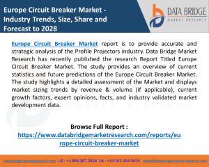 Europe Circuit Breaker Market Overview, Demand, Size, Growth & Forecast 2028 Analysis