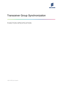 Transceiver Group Synchronization