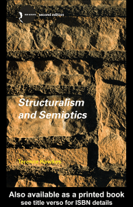 Hawkes Terence Structuralism and Semiotics 2003