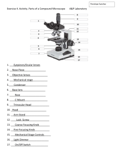 Exercise 4 Labeling Microscope Parts ACTIVITY d