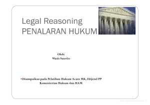 2125 Legal Reasoning Bp. Wasis Susetio.ppt [Compatibility Mode]