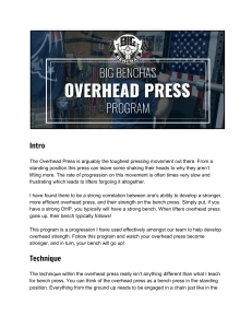 Big Benchas Overhead Press Program