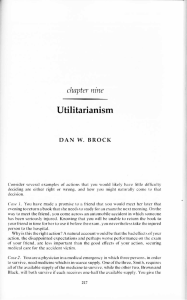 Dan Brock Utilitarianism