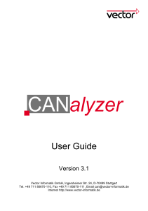 CANalyzer User Guide V3 1