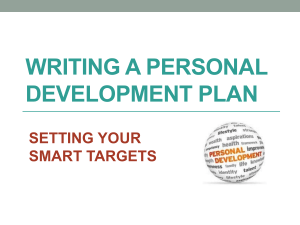 writing SMART targets for a PLP