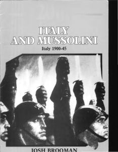 italy and mussolini - italy 1900-1945 - josh brooman - longman 20th century history series