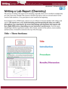 Chemistry Lab Report Guide