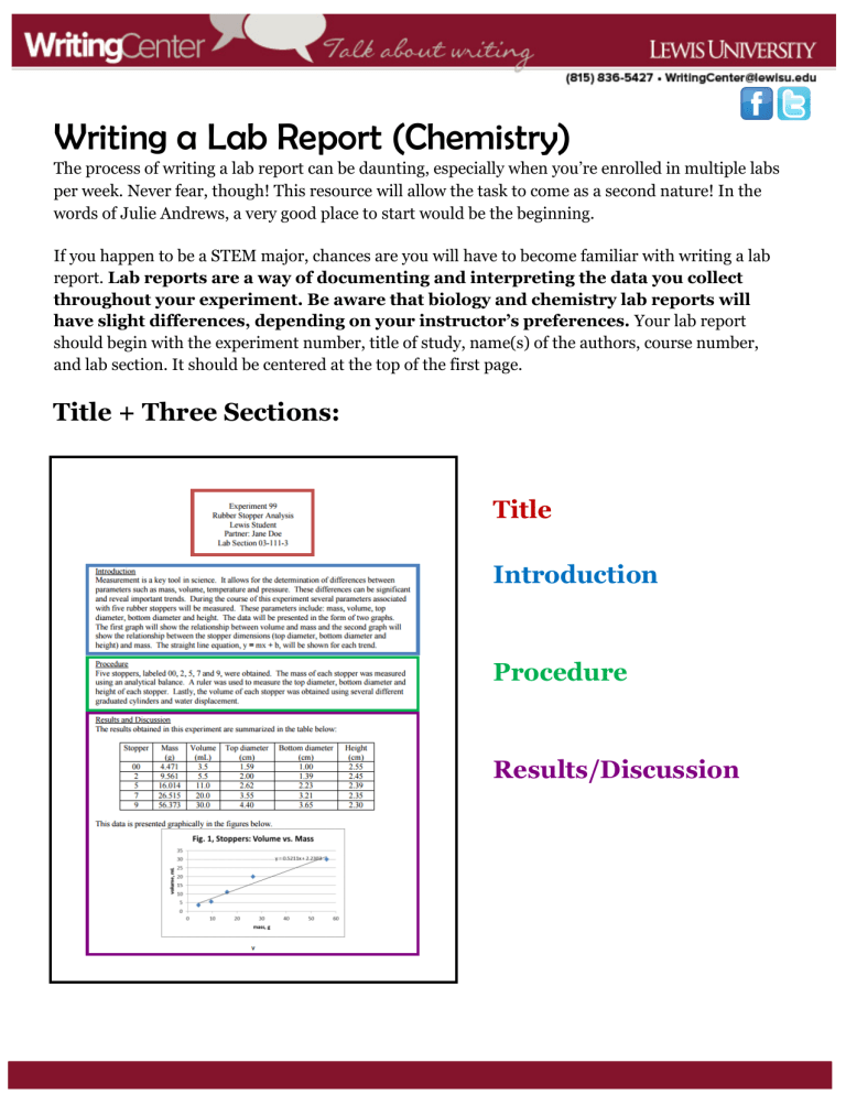 Chemistry Lab Report Writing Guide