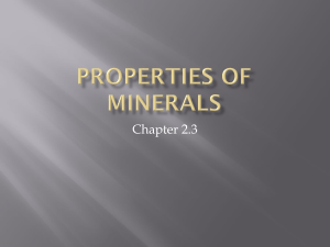 2.3 properties of minerals