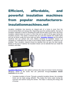 Efficient, affordable, and powerful insulation machines from popular manufacturers-insulationmachines.net