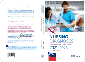 NANDA International Nursing Diagnoses  Definitions and Classification 2021-2023 12th Edition