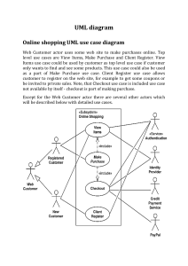 UML diagram Online shopping UML use case