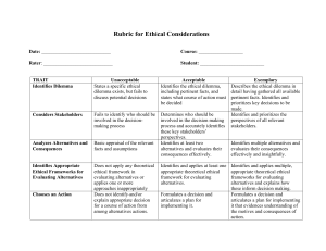 Assessment Rubric for Ethical and Social Considertations