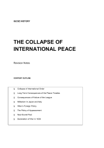 c20th 3 - collapse of peace by 1939