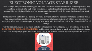 ELECTRONIC VOLTAGE STABILIZER