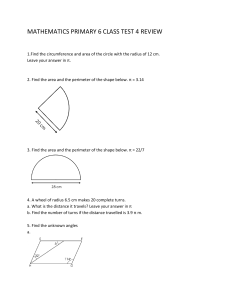 MATHEMATICS PRIMARY 6 CLASS TEST 4 REVIEW1
