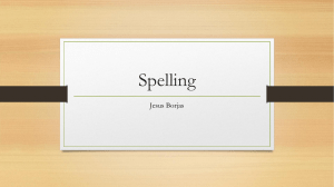 BED 2.8 Spelling ppt