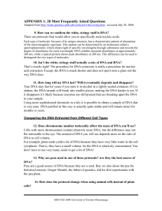 DNA Extraction FAQ: Confirming, Comparing, and Applications