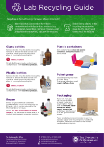Lab Recycling Guide - UQ Green Labs