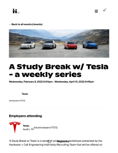 0302 A Study Break w  Tesla - a weekly series   Handshake