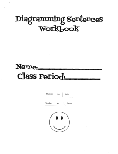 Diagramming Sentences Workbook