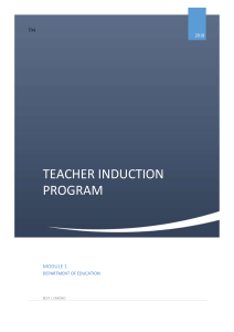 Teacher Induction Program Module 1 V1